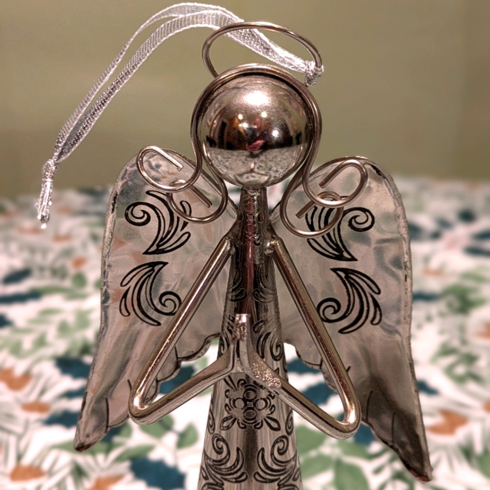 Metal Angel Bell Decor
